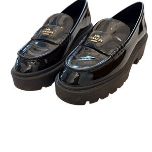 Coach Glossy Black Women's Loafers